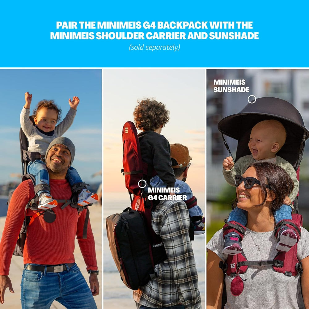 MINIMEIS G4 Backpack burgundy-black adds bold contrast to your gear