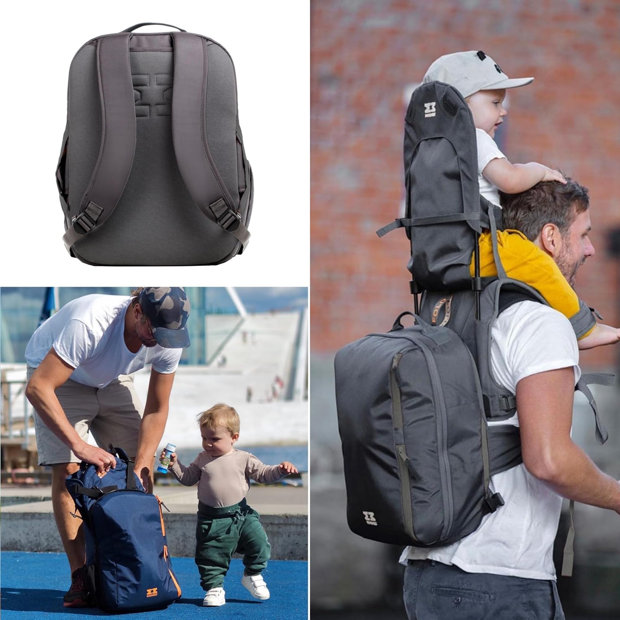 MINIMEIS G4 Backpack grey-melange offers versatile styling for travel or work
