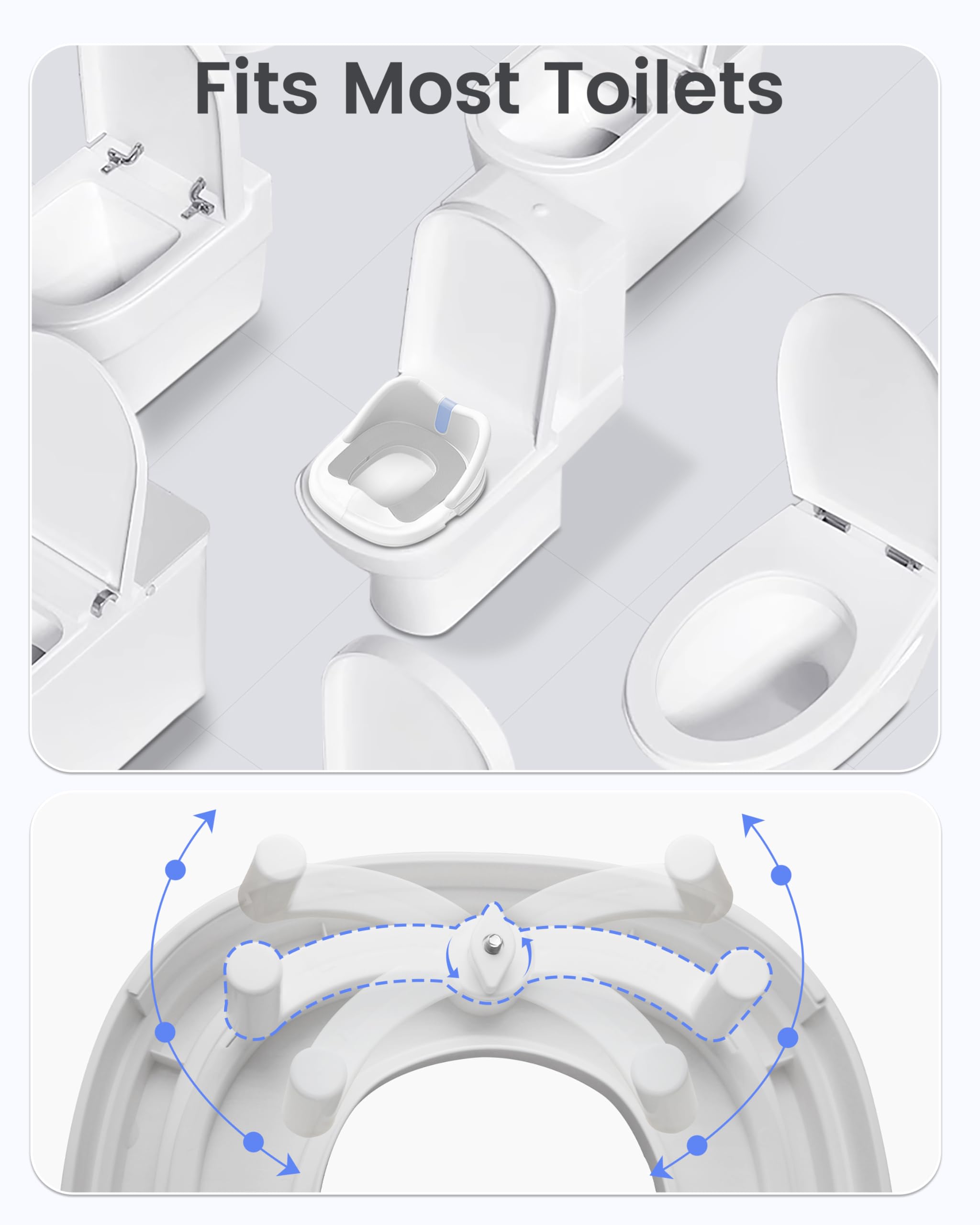 Minimiss compact travel design fits in bags for on-the-go potty training.