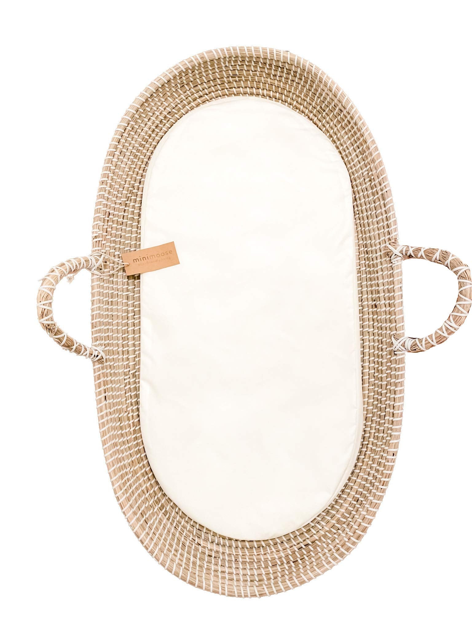 MiniMoose waterproof cushion for wipe-clean, comfortable diaper changes.