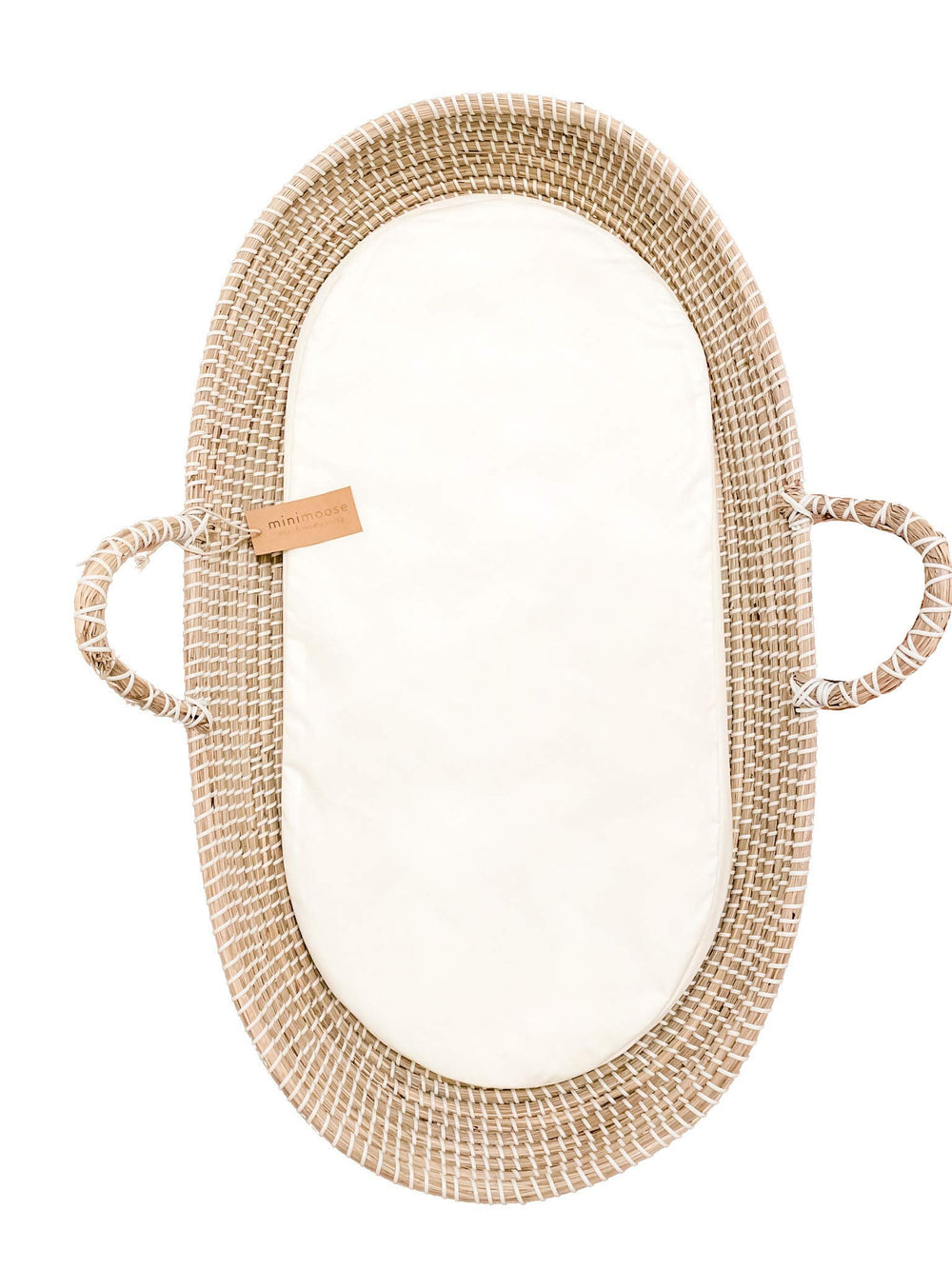 MiniMoose waterproof cushion for wipe-clean, comfortable diaper changes.