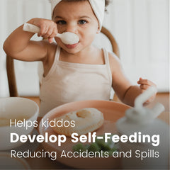 Miniware Little Foodie sandwich plate designed for easy-grip self-feeding and less mess.