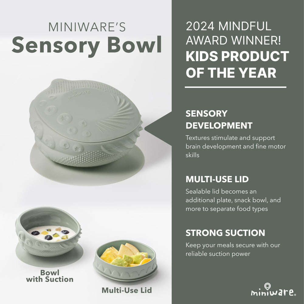 Close-up of the Sage suction base shows spill-proof stability for self-feeding.