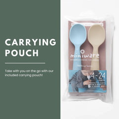 Miniware silicone spoons feature ergonomic rounded handles