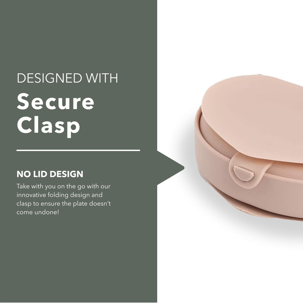 Miniware Silifold dishwasher-safe silicone plate for easy cleaning after meals