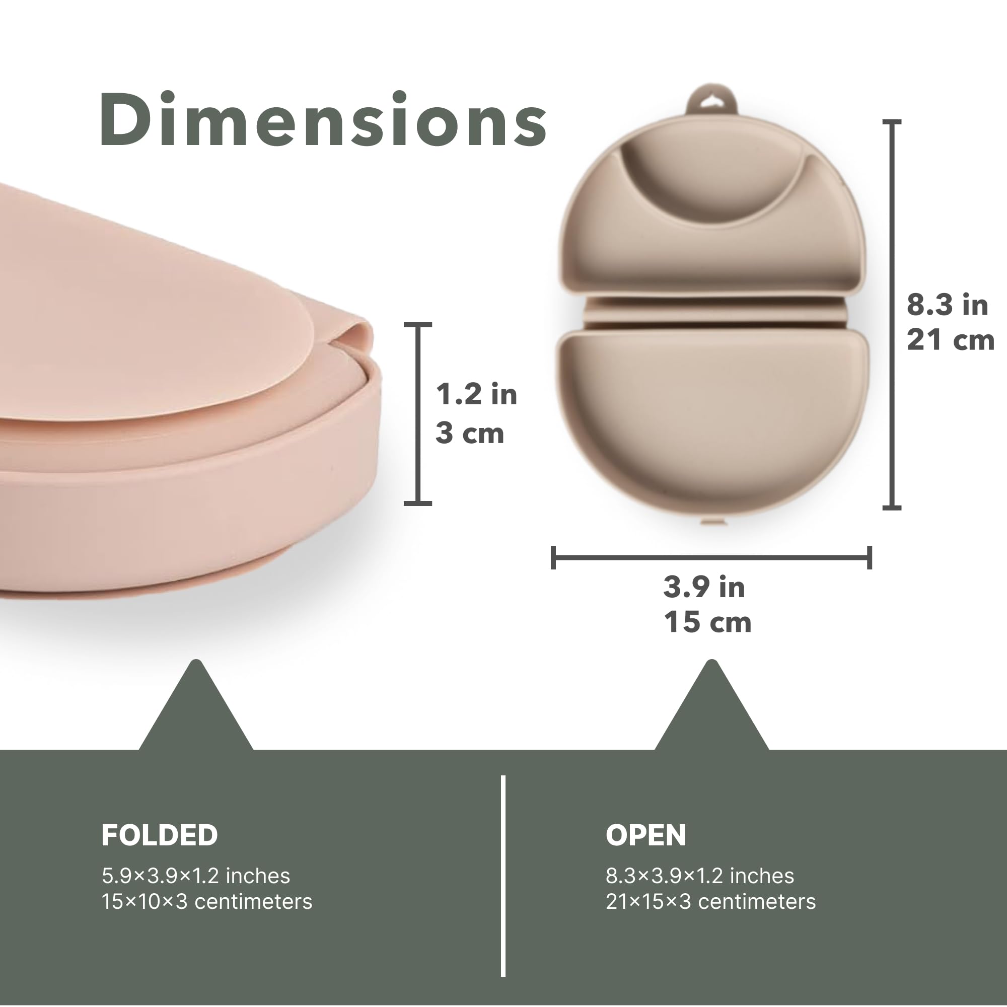 Miniware Silifold suction-base plate securely grips surfaces during feeding