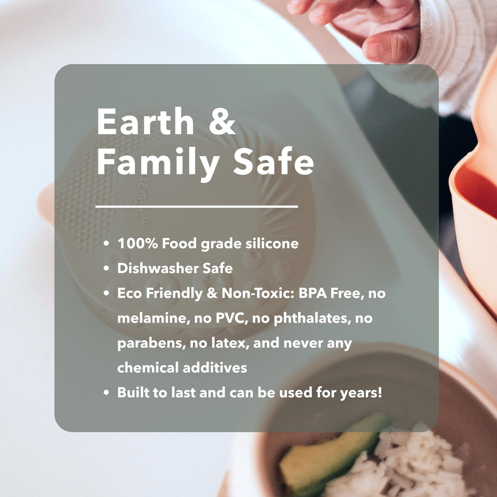 Travel-ready setup with Sage bowl and bib is ideal for daycare.