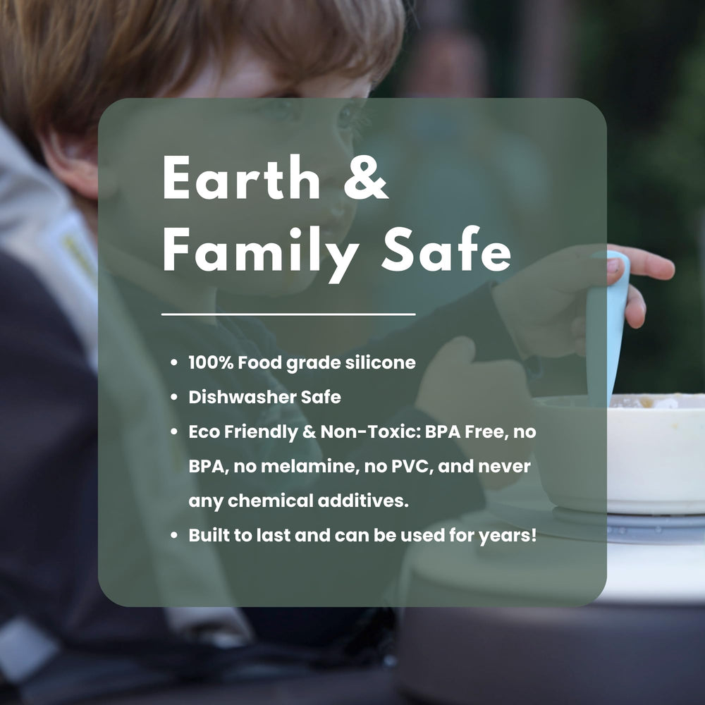 Miniware travel carry pouch included for mealtime on the go
