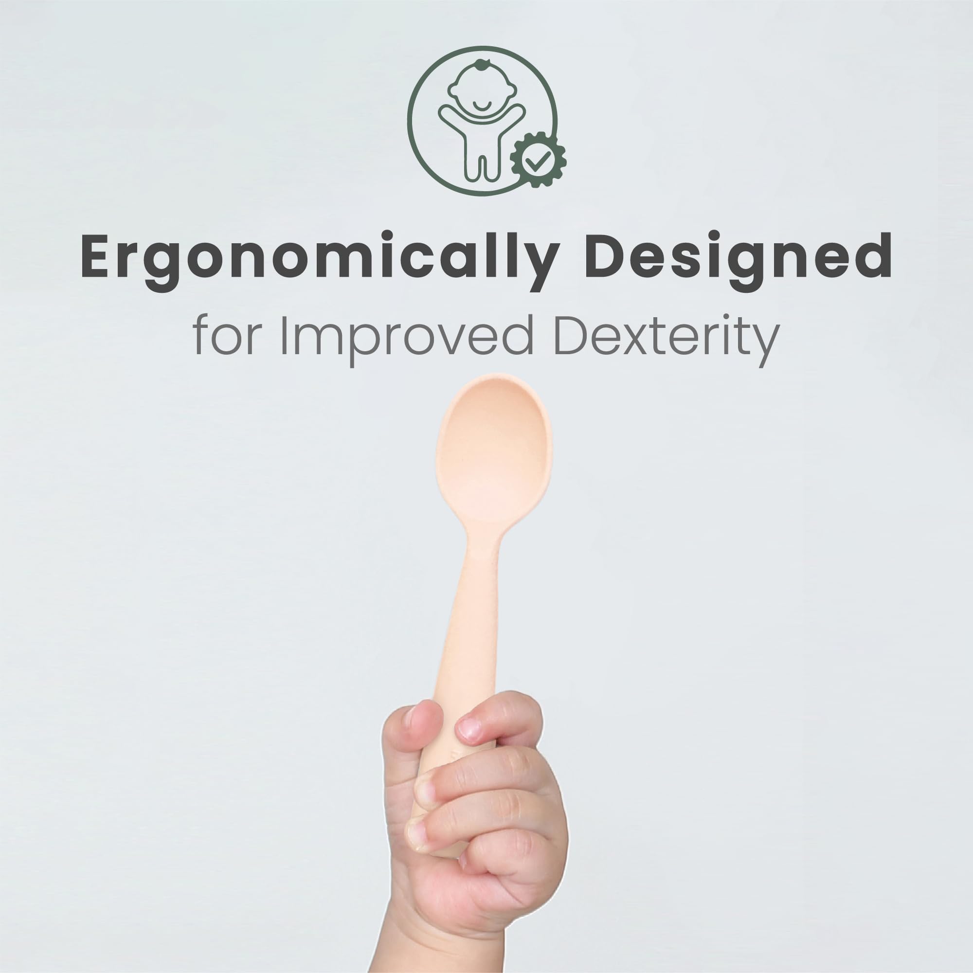 Miniware two-tone design adds calm, stylish appeal to baby mealtime.