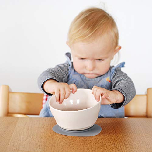 Miniware detachable suction foot stabilizes the bowl during meals