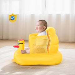 Mink inflatable seat with built-in pump demonstrates quick, tool-free inflation