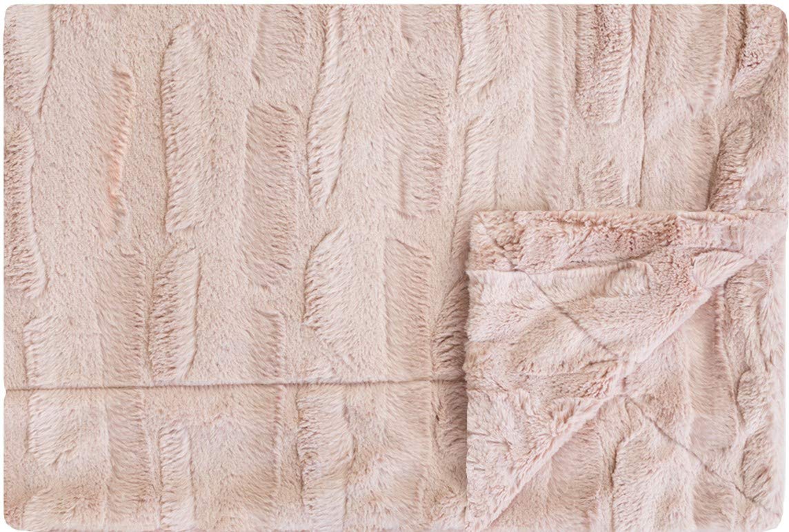 Minky Couture Sorbet blanket close-up texture showing silky softness and plush feel