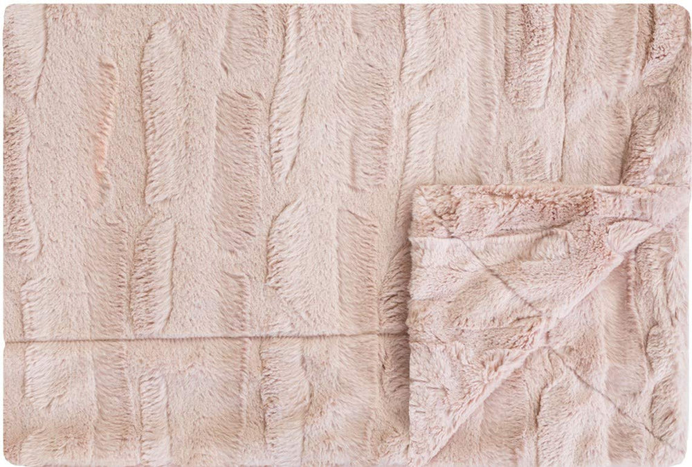 Minky Couture Sorbet Blanket shows silky texture for all-season comfort.