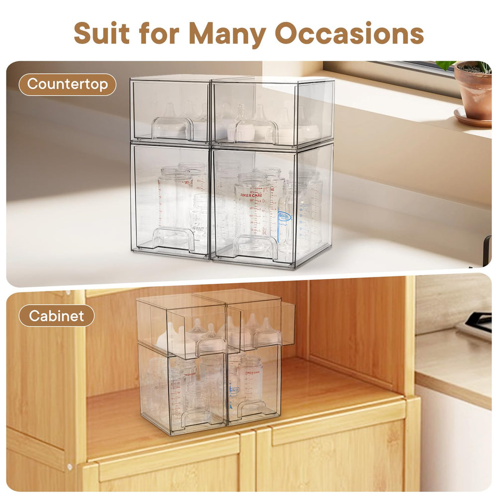 MINMUNJIU transparent acrylic drawer keeps items visible and protected.
