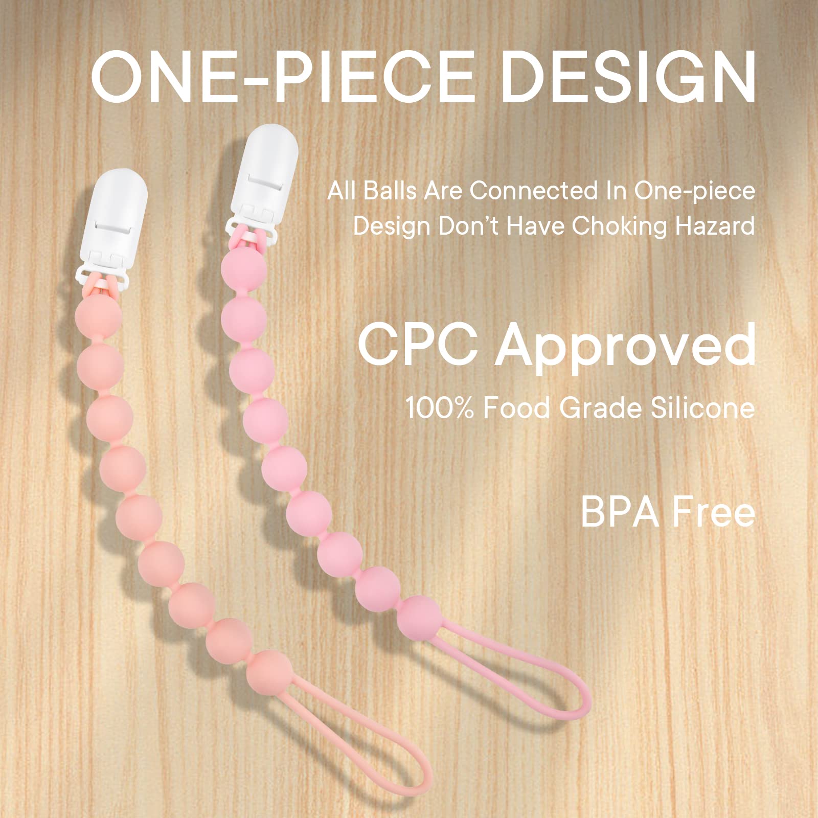 MINMUNJIU gift-pack pacifier clips for a thoughtful baby shower gift set.