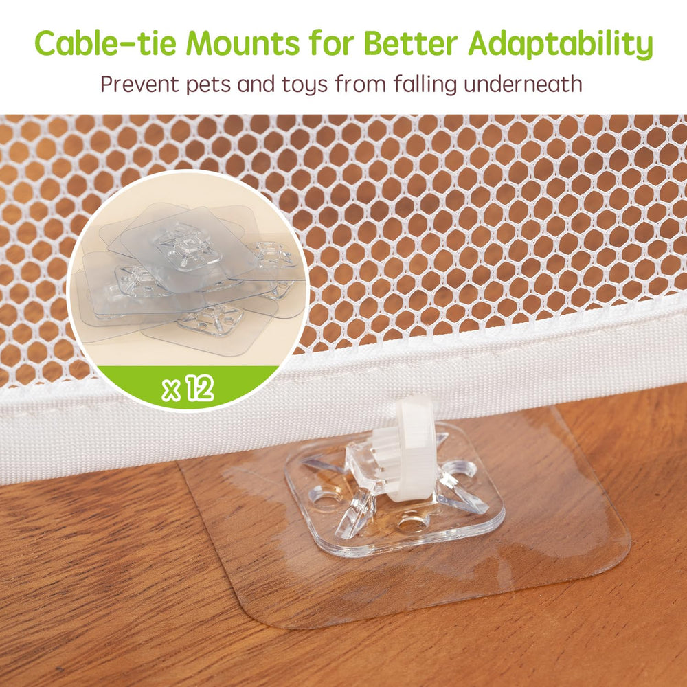 Minne Baby Banister Guard easy install with zip ties, no tools required.