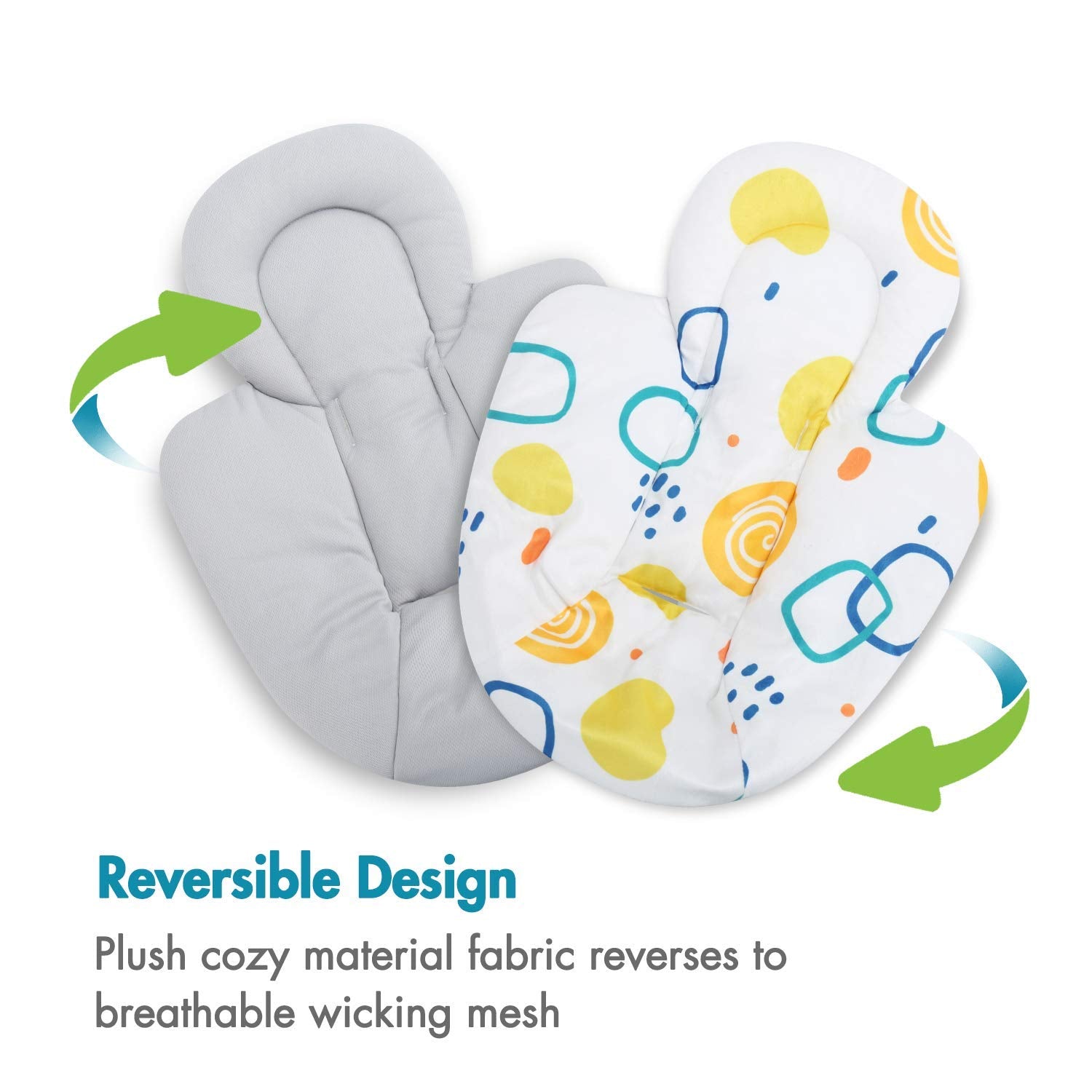 Minne Baby head and back support insert provides extra stability for head and spine alignment.
