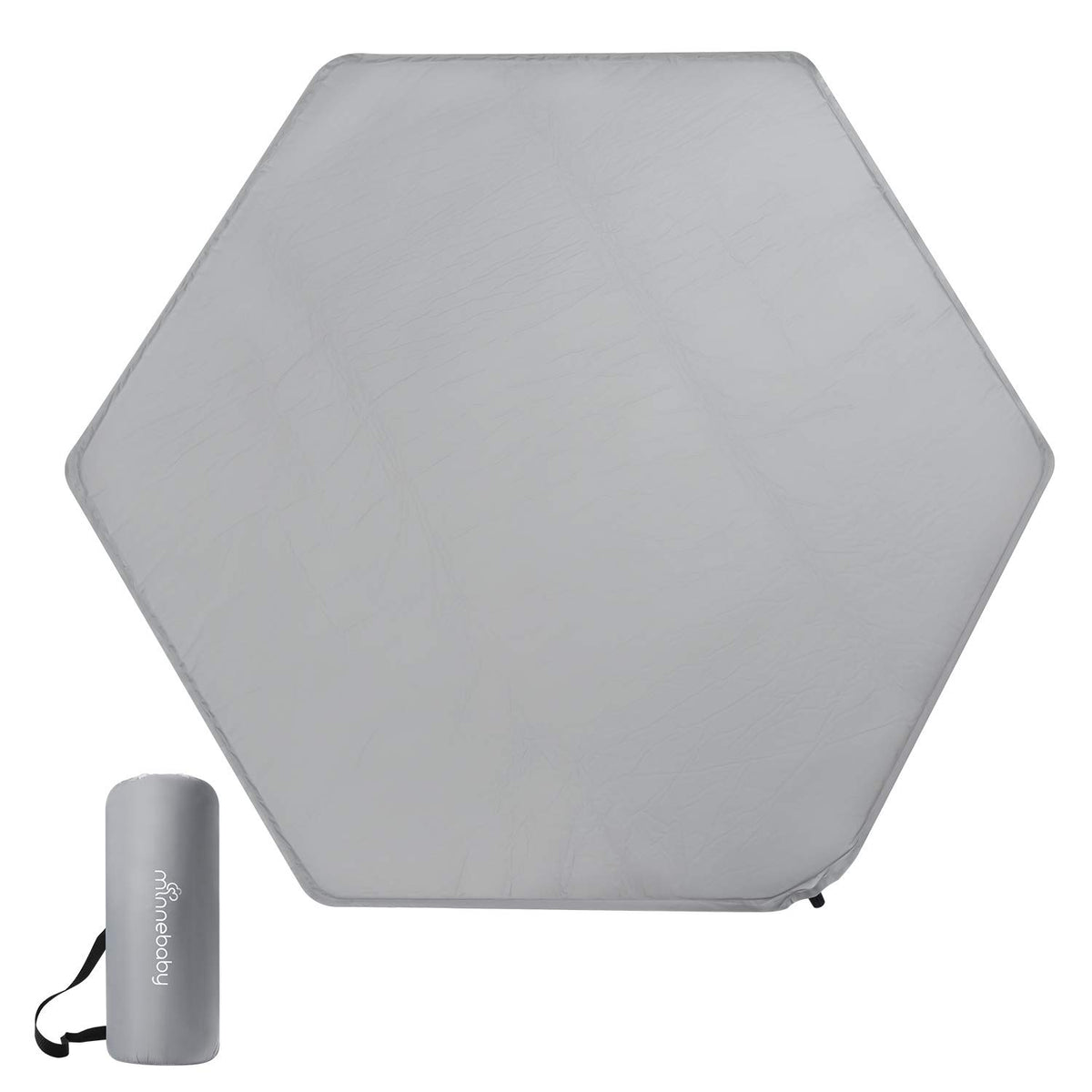 Minne Baby hexagon playpen mat front view shows a soft, safe crawl space.