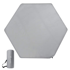 Minne Baby hexagon playpen mat front view shows a soft, safe crawl space.