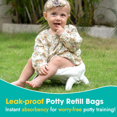 Minne Baby liners compatible with OXO Tot 2-in-1 Go Potty for easy use.
