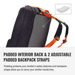 Minne Baby stroller bag padded interior protects your stroller.