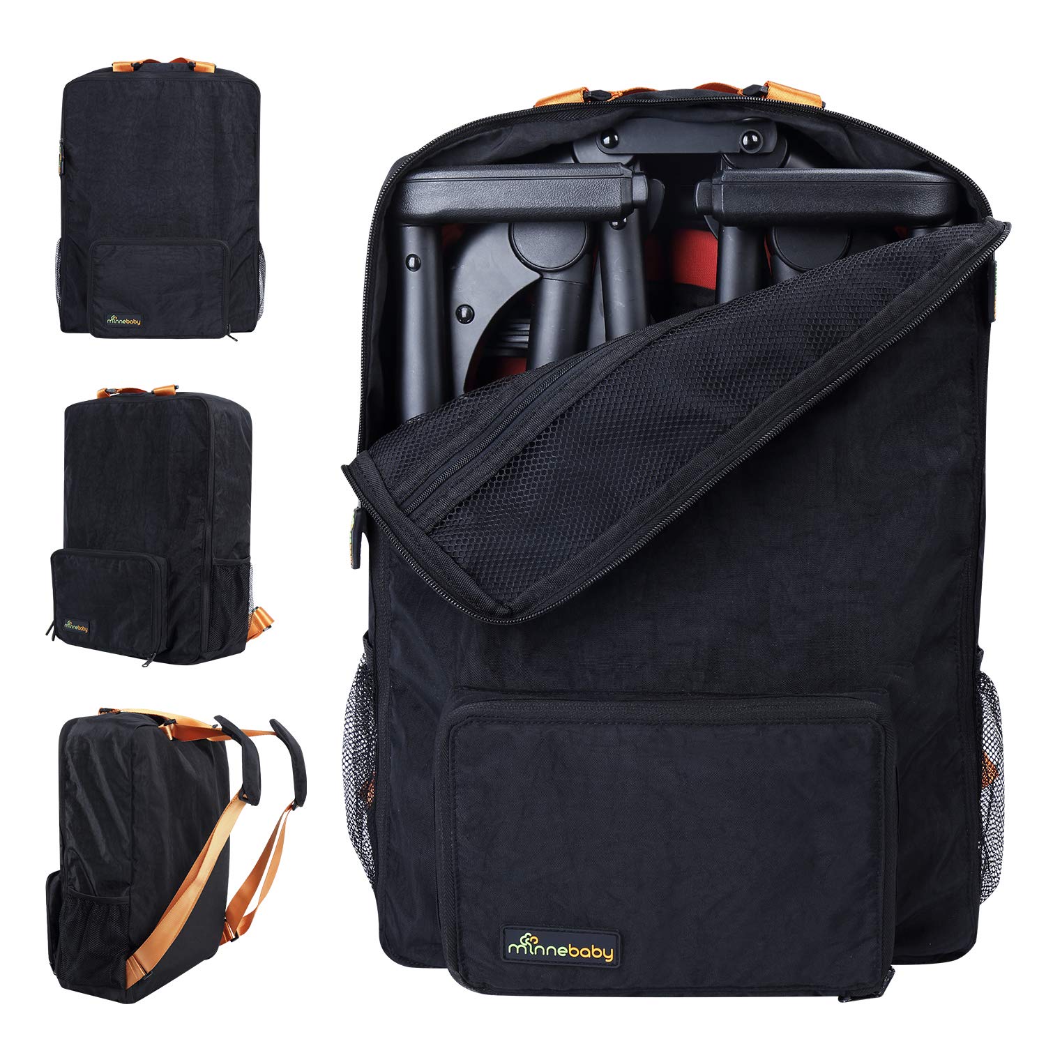 Minne Baby Stroller Travel Bag shown with GB Pockit compatibility for easy on-the-go trips.