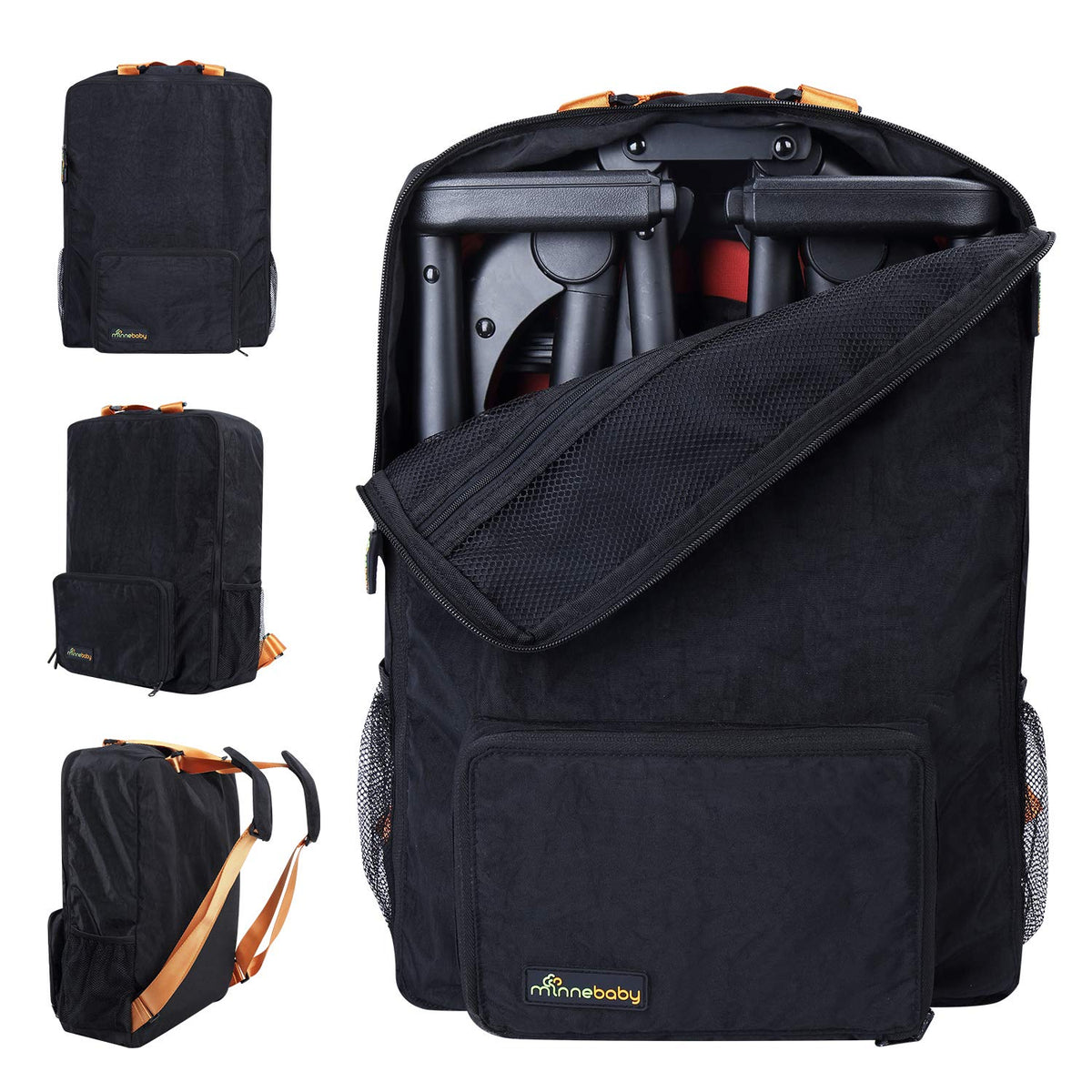 Minne Baby Stroller Travel Bag shown with GB Pockit compatibility for easy on-the-go trips.