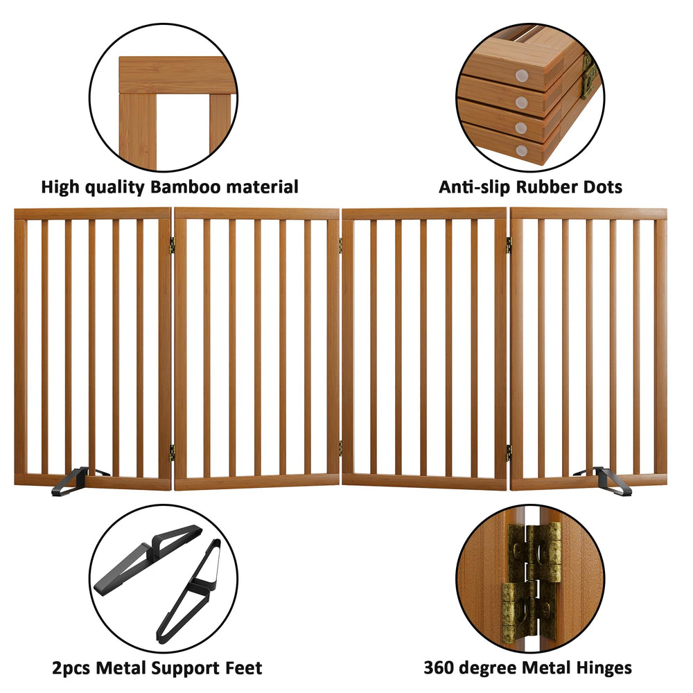 Mino Kesper dog gate extends to fit indoor doorways and wide openings.