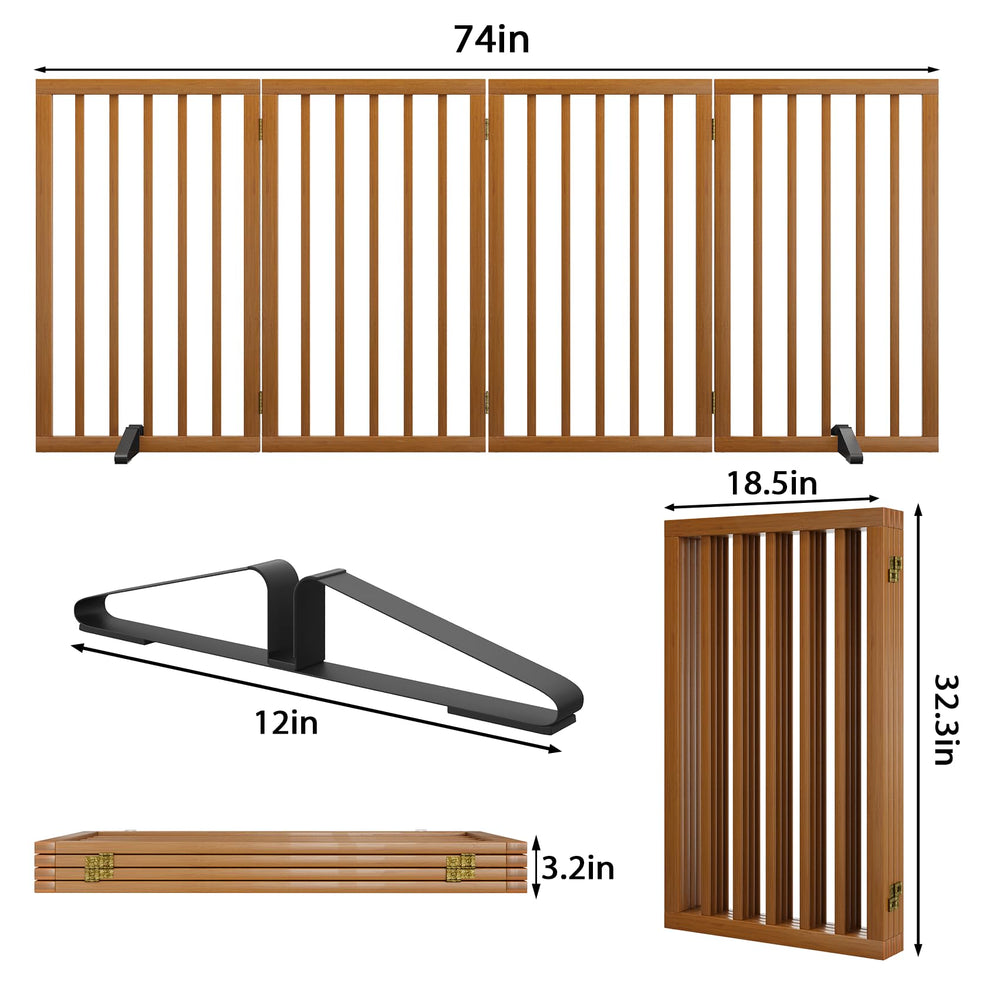 Mino Kesper with non-slip feet keeps the gate steady on smooth floors.