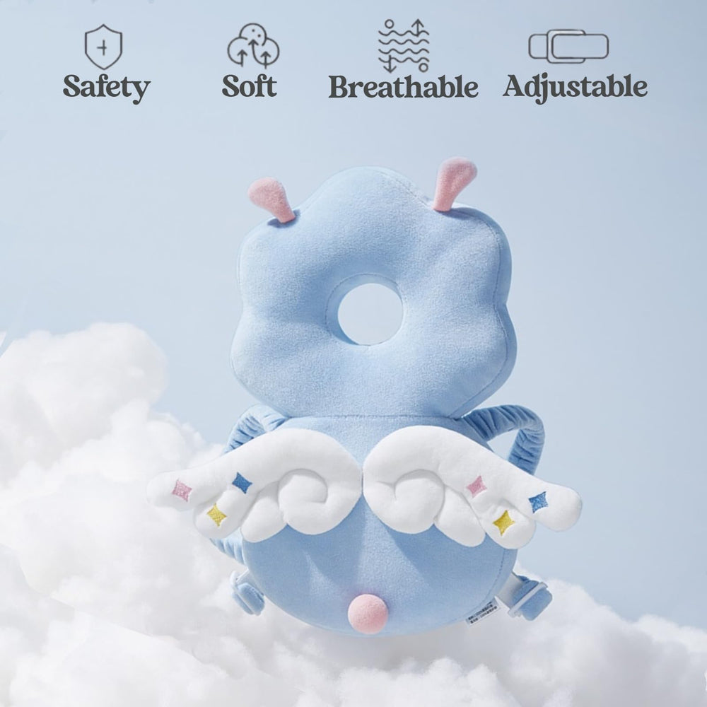 MINOCHI cotton back cushion provides soft support for baby's back.
