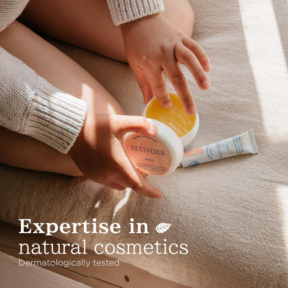MINOIS Paris Magic Balm ingredients label highlighting arnica and calendula