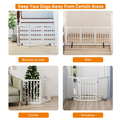 Mino Kesper white gate stands 24 inches tall for clear boundaries.