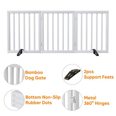 Mino Kesper white gate in freestanding layout for flexible setup.
