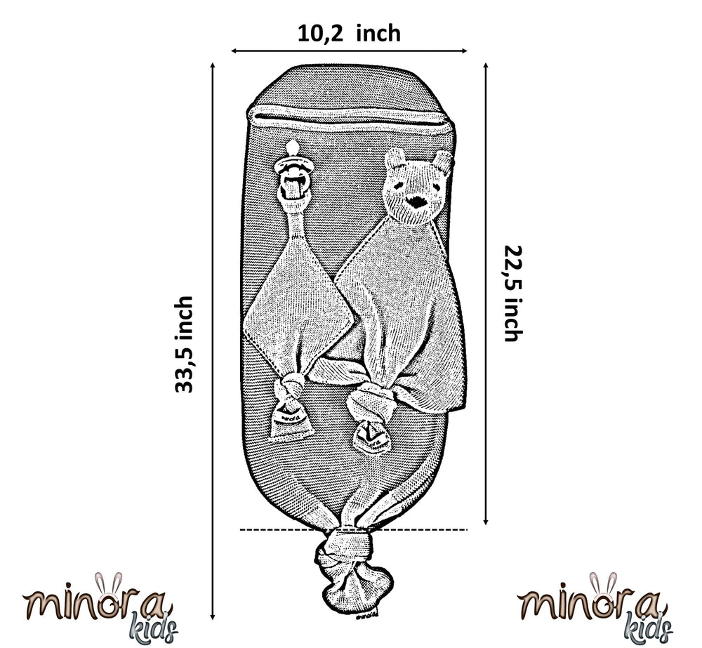 Minora sleep-saver swaddle promotes cozy, restful naps