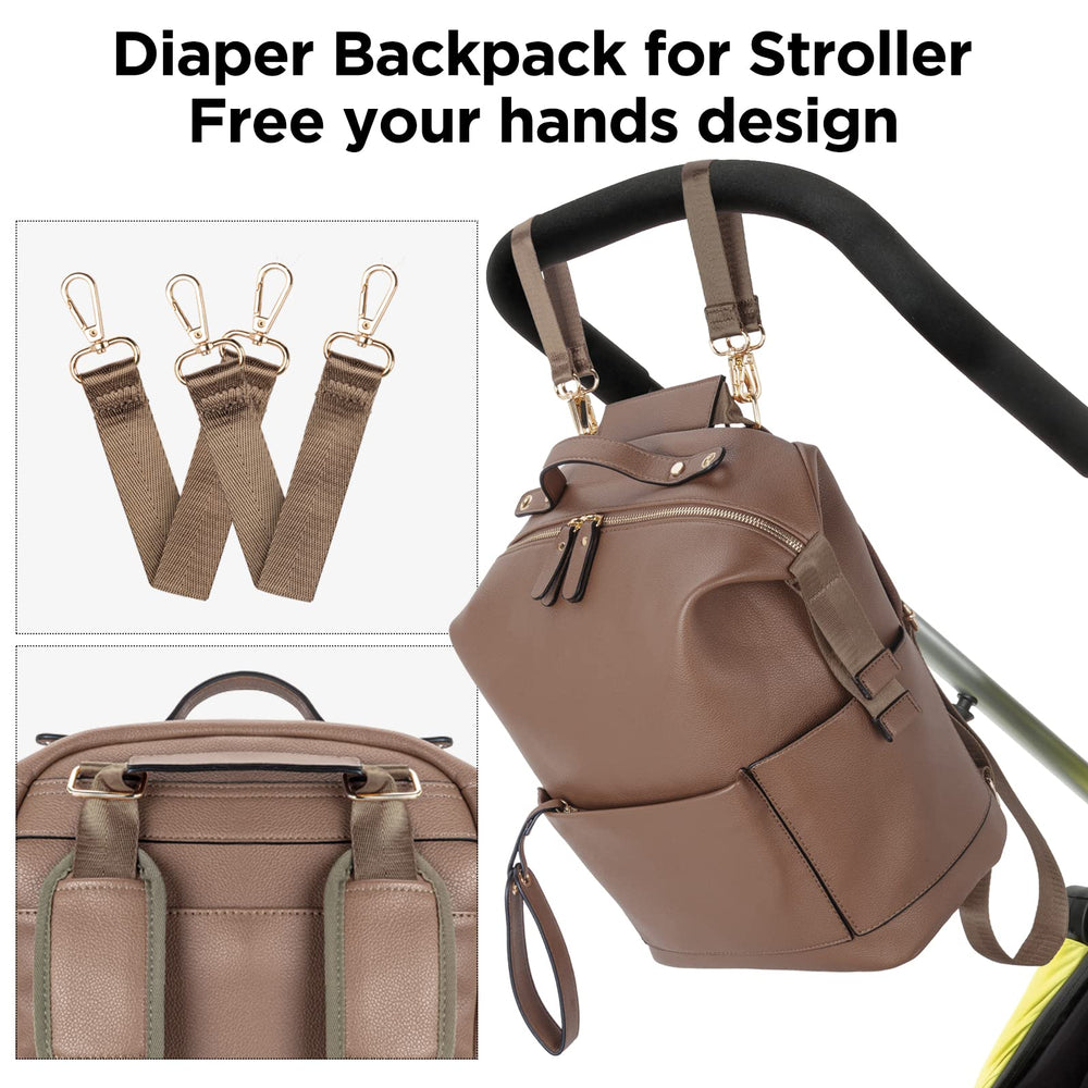 Minsong stroller straps shown for hands-free mobility during outings.