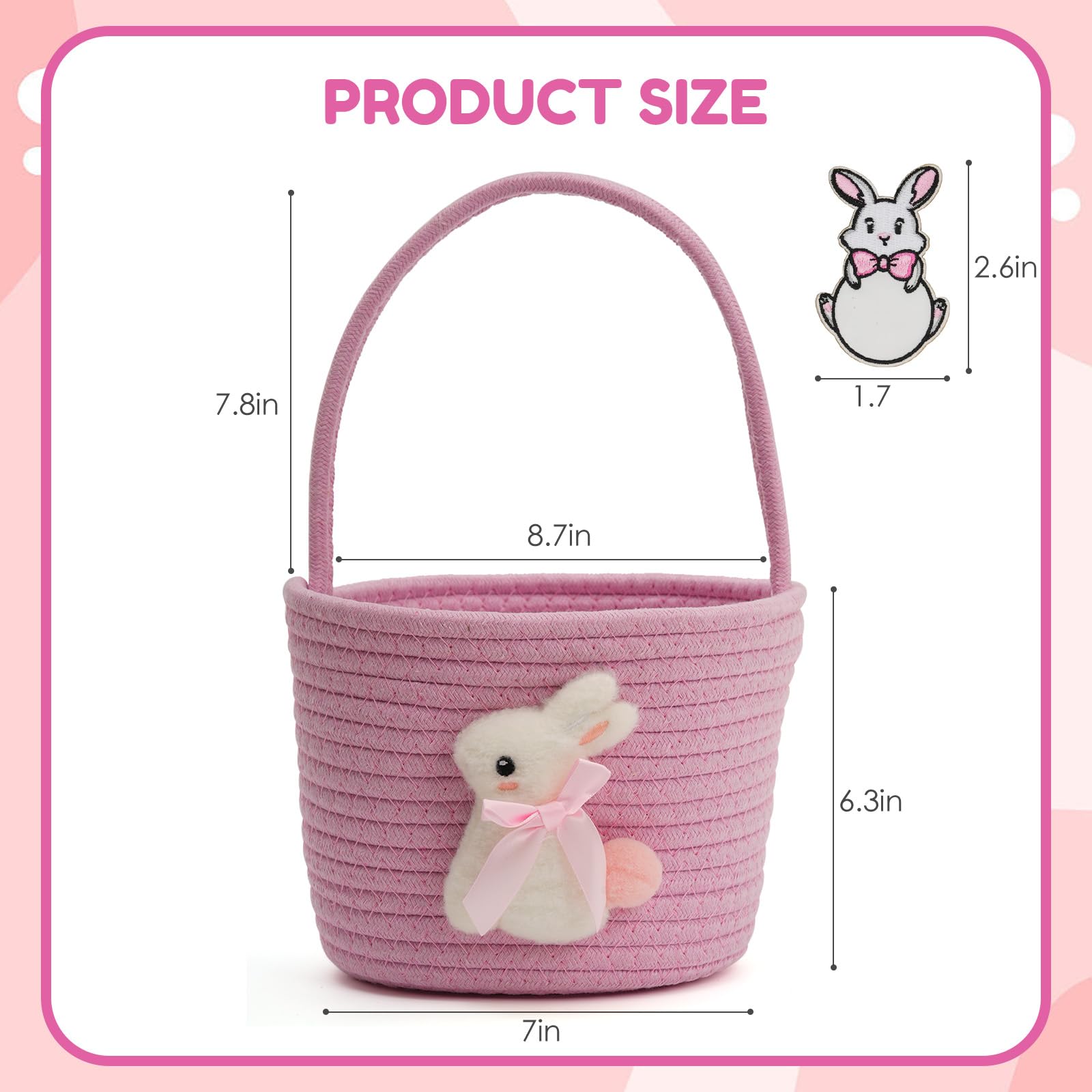 Minstely baby gift basket, perfect size for small toys or treats.