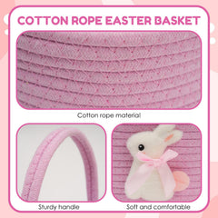 Minstely woven cotton basket close-up, soft texture ideal for gentle toddler use.