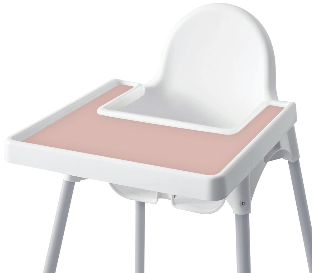 Mintlyfe Antilop placemat on tray in blush prevents spills.
