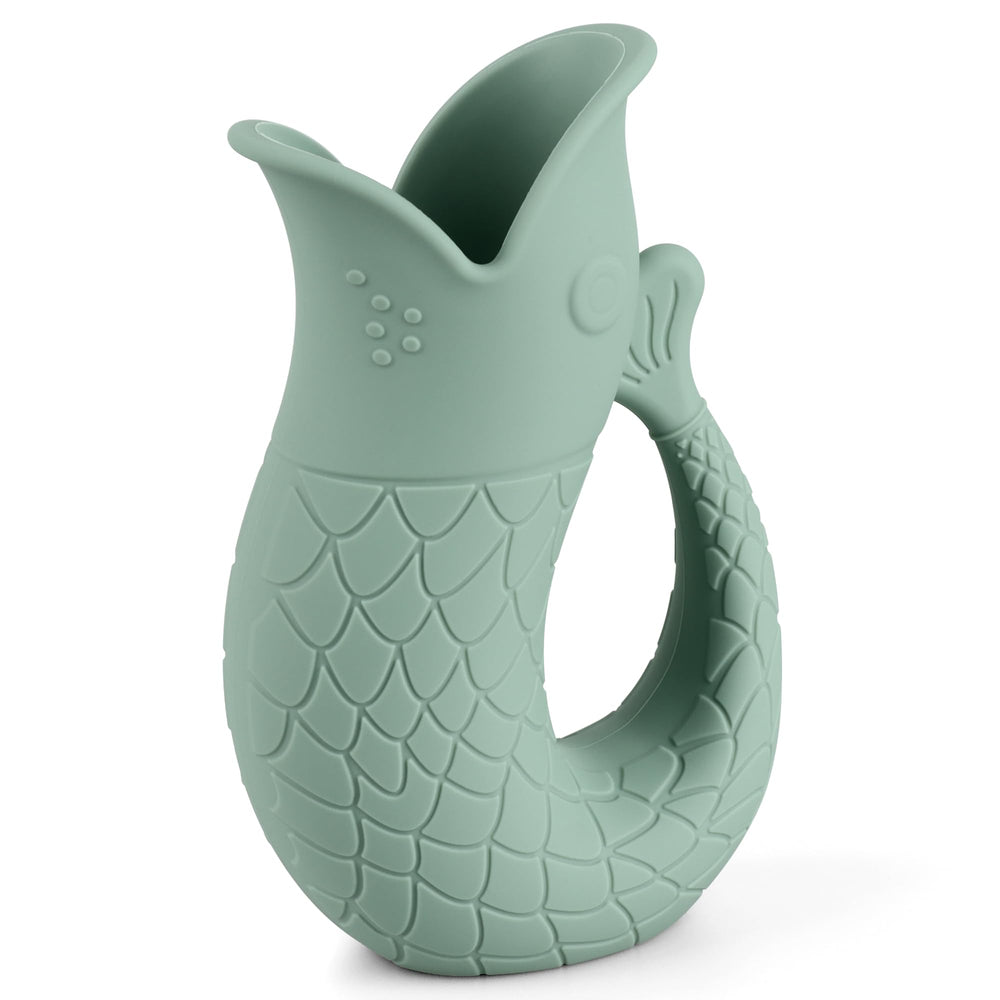 Mintlyfe baby bath rinse cup in Cambridge Blue with soft silicone finish for gentle rinsing.