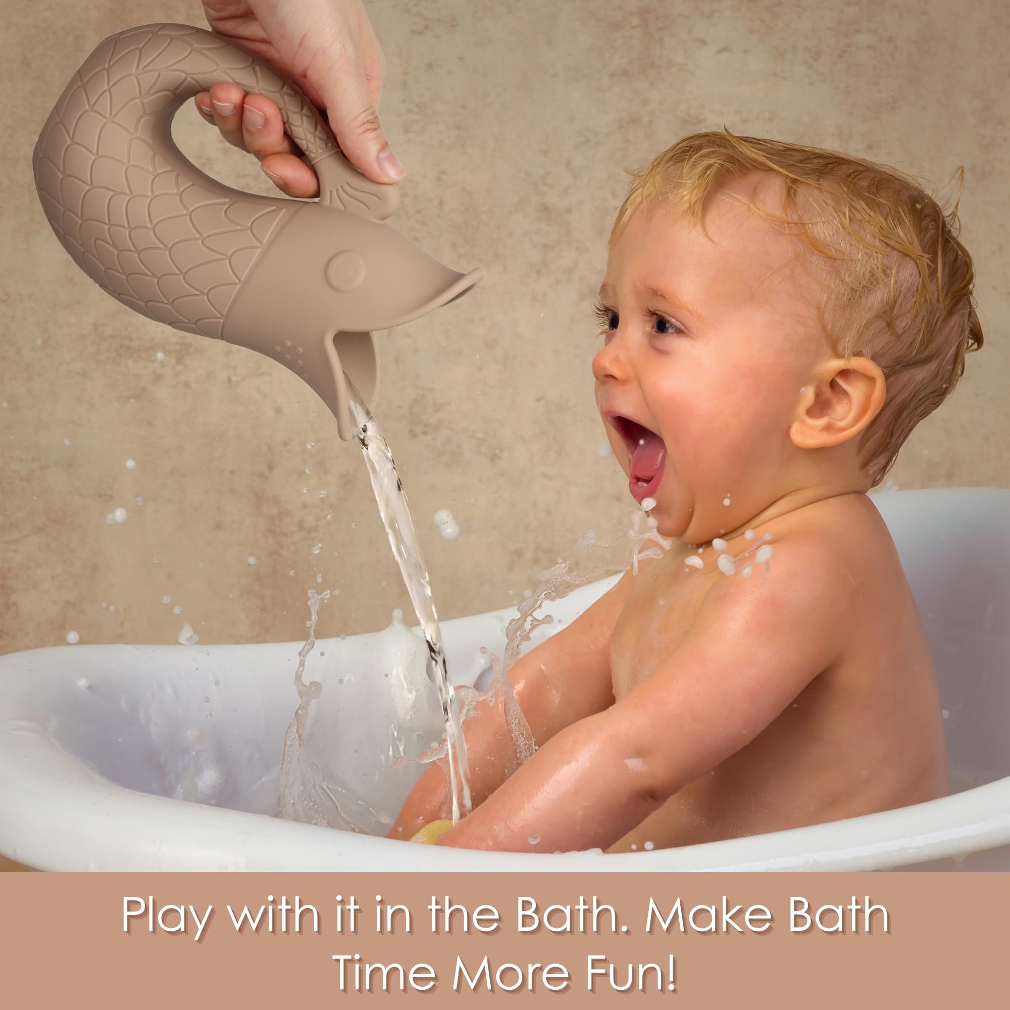 Mintlyfe rinse cup measures 4.9 by 6.9 inches for compact bath time use.