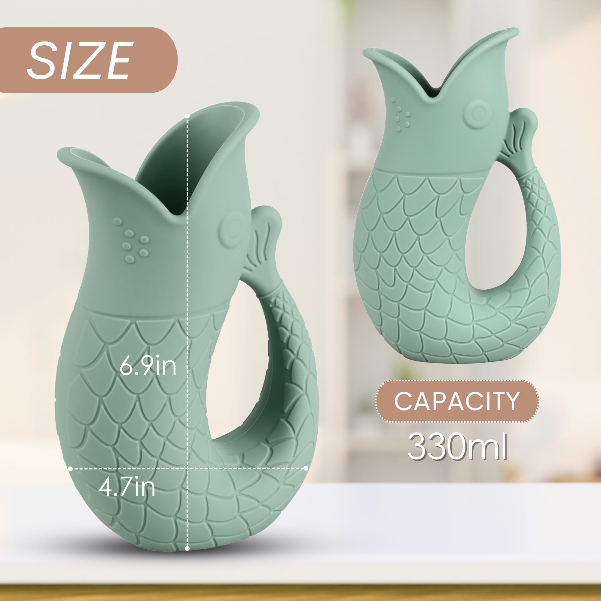 Mintlyfe Cambridge Blue cup designed for kids’ bath routines.