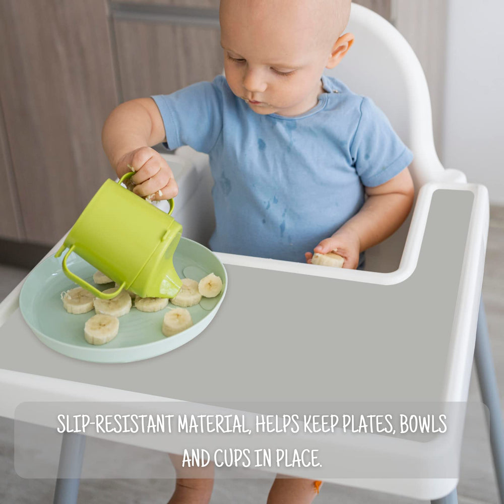 Mintlyfe microwave-safe placemat keeps warm foods ready for little hands.