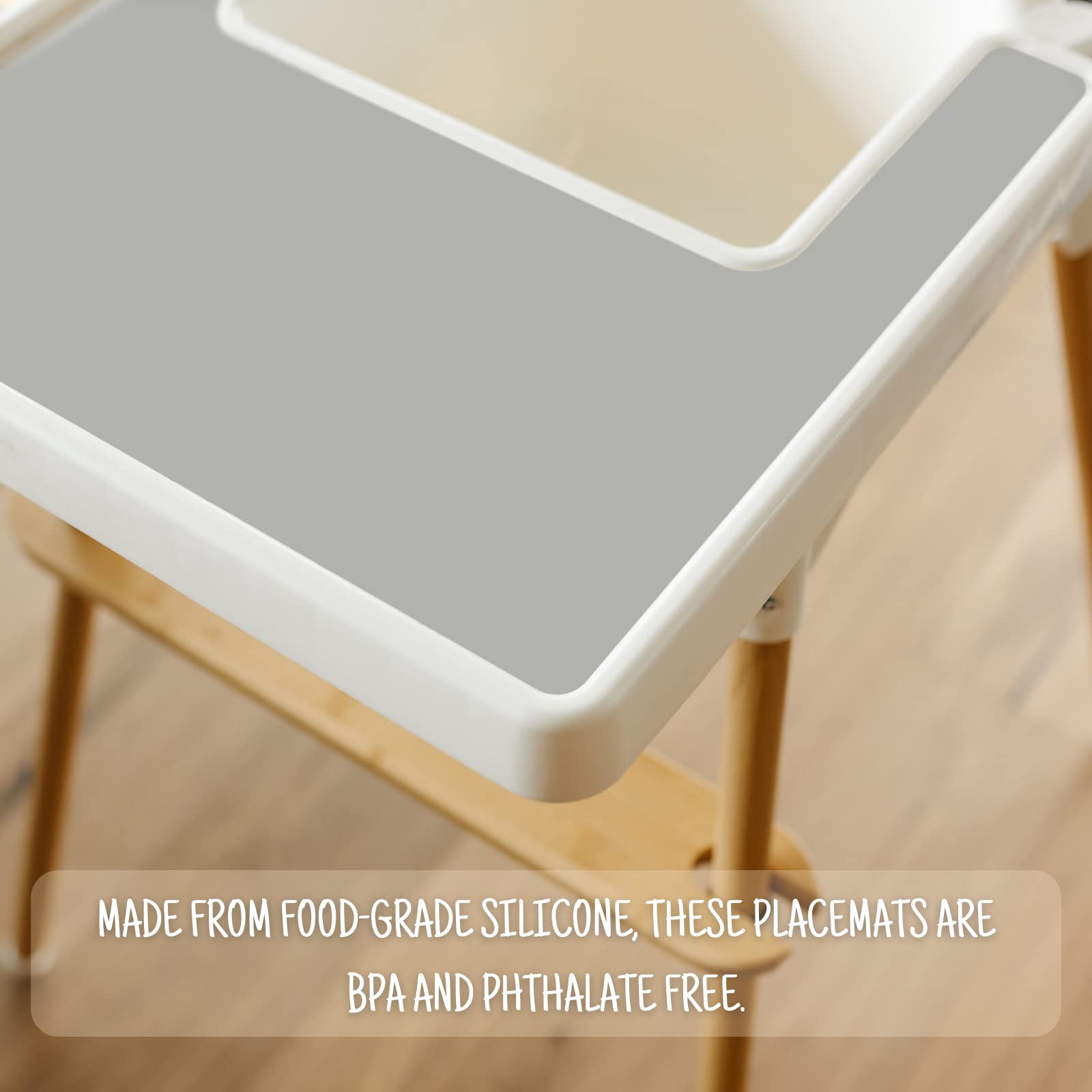 Mintlyfe slip-resistant placemat helps cups stay upright during meals.