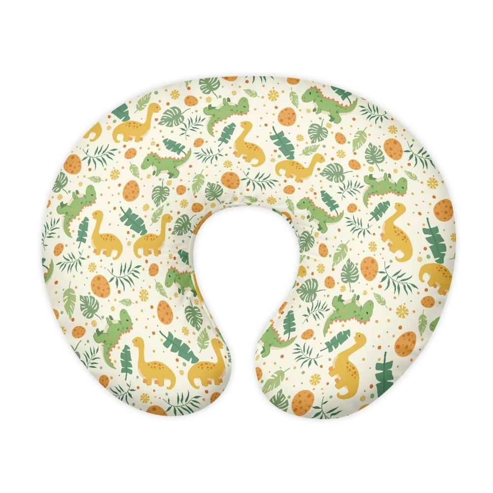 Mintulipy dinosaur floral nursing pillow cover protects the pillow with a playful pattern