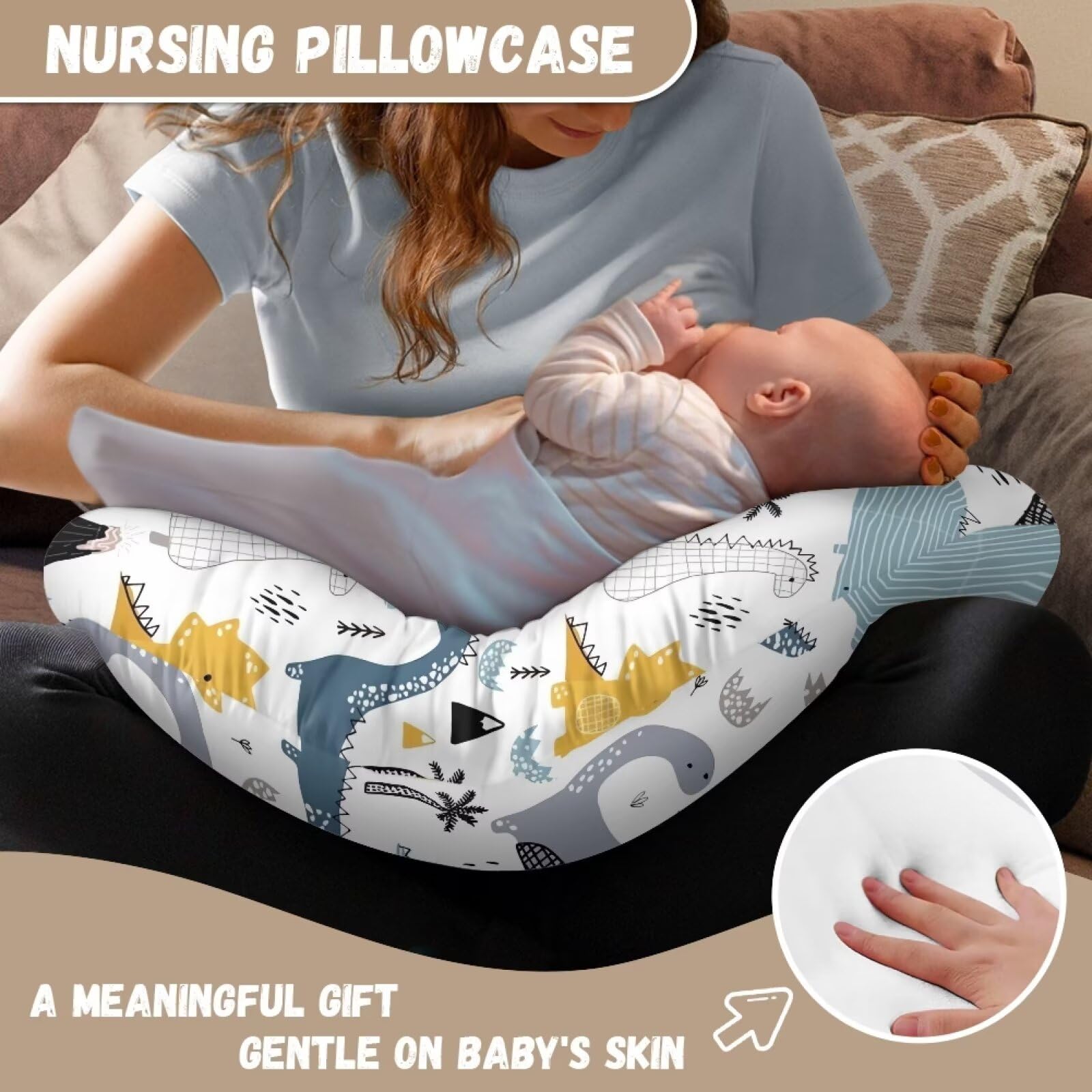 Machine-washable nursing cover for quick and easy care between uses.