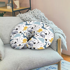 Stretchy cover edge fits most nursing pillows securely during feeds.