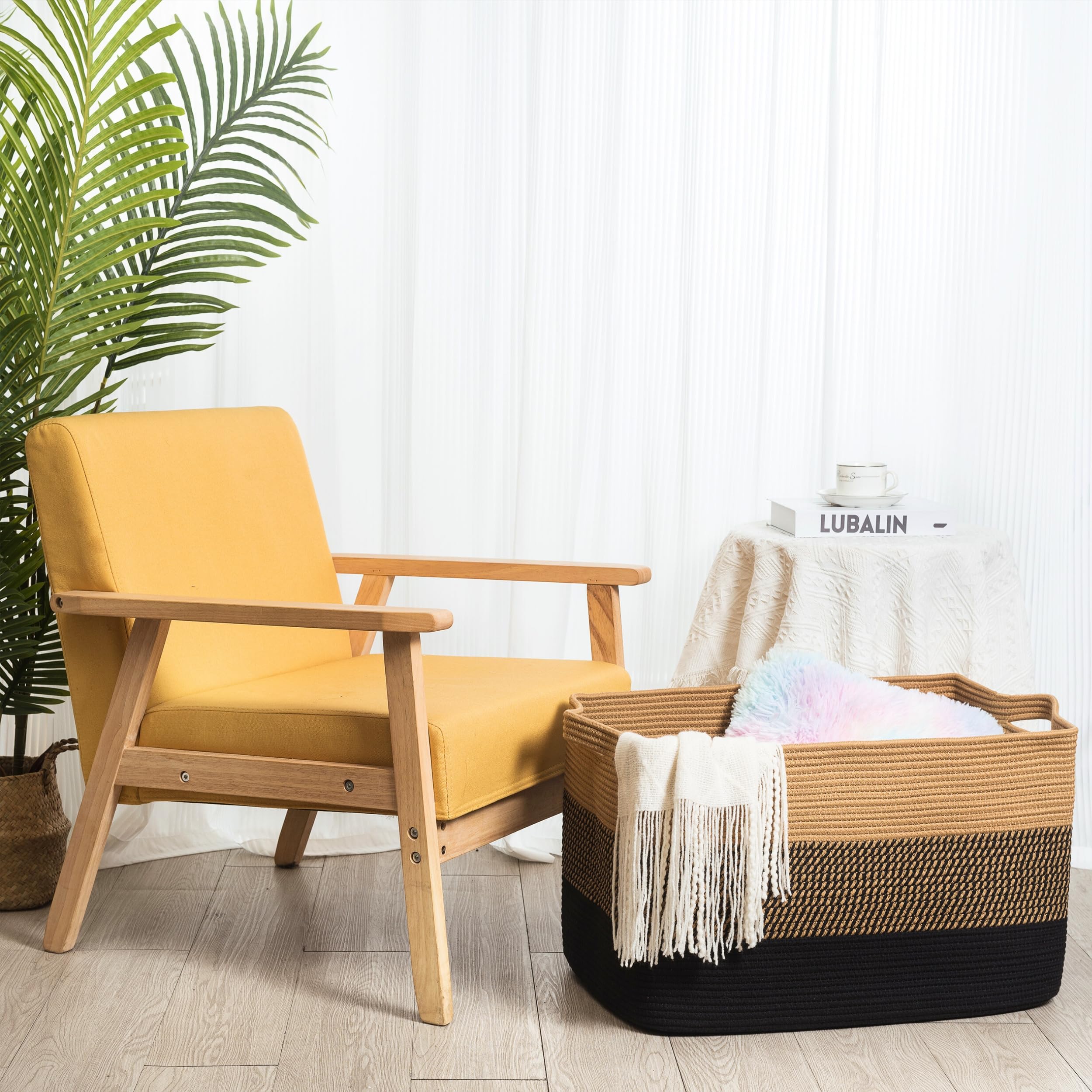 Mintwood basket collapsible design for compact, out-of-the-way storage.