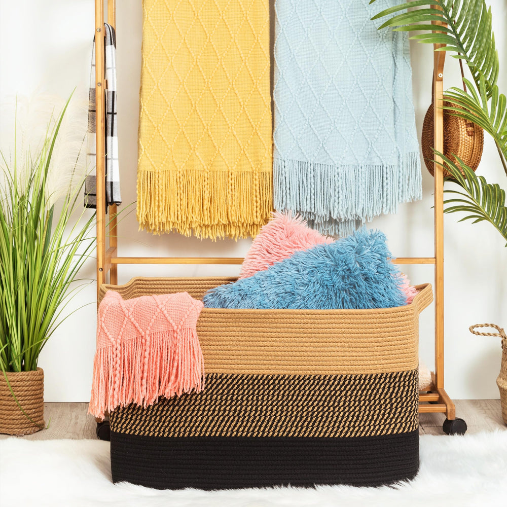 Mintwood basket rope-weave detail highlights premium texture and sturdy construction.