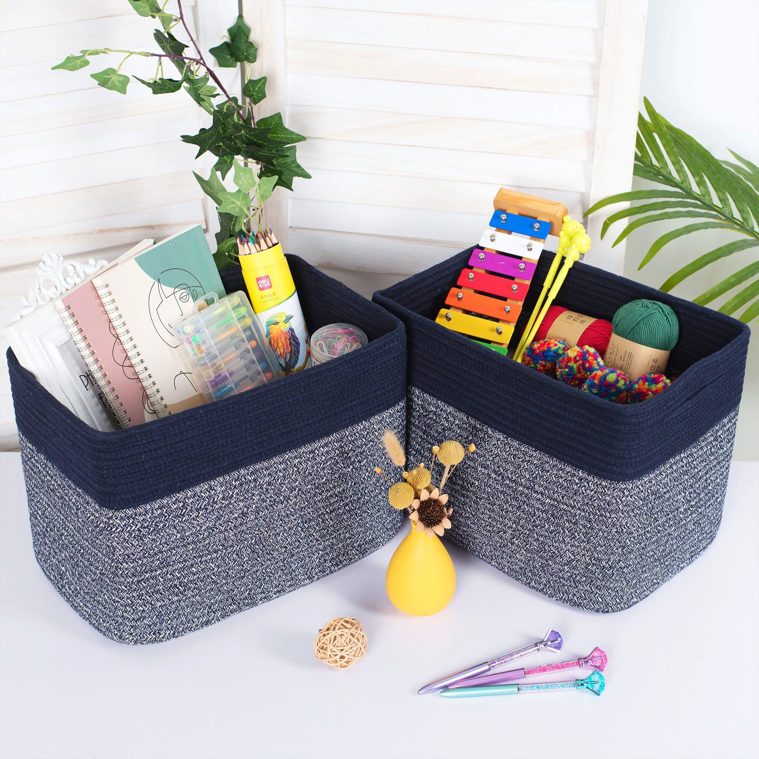 Mintwood Design baskets in a playroom organized for toys.