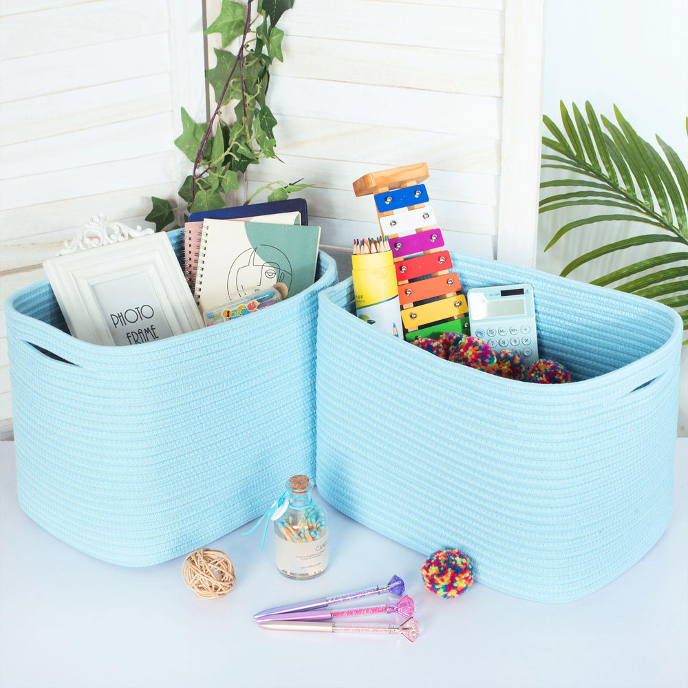 Mintwood Design baskets organize books and small items neatly